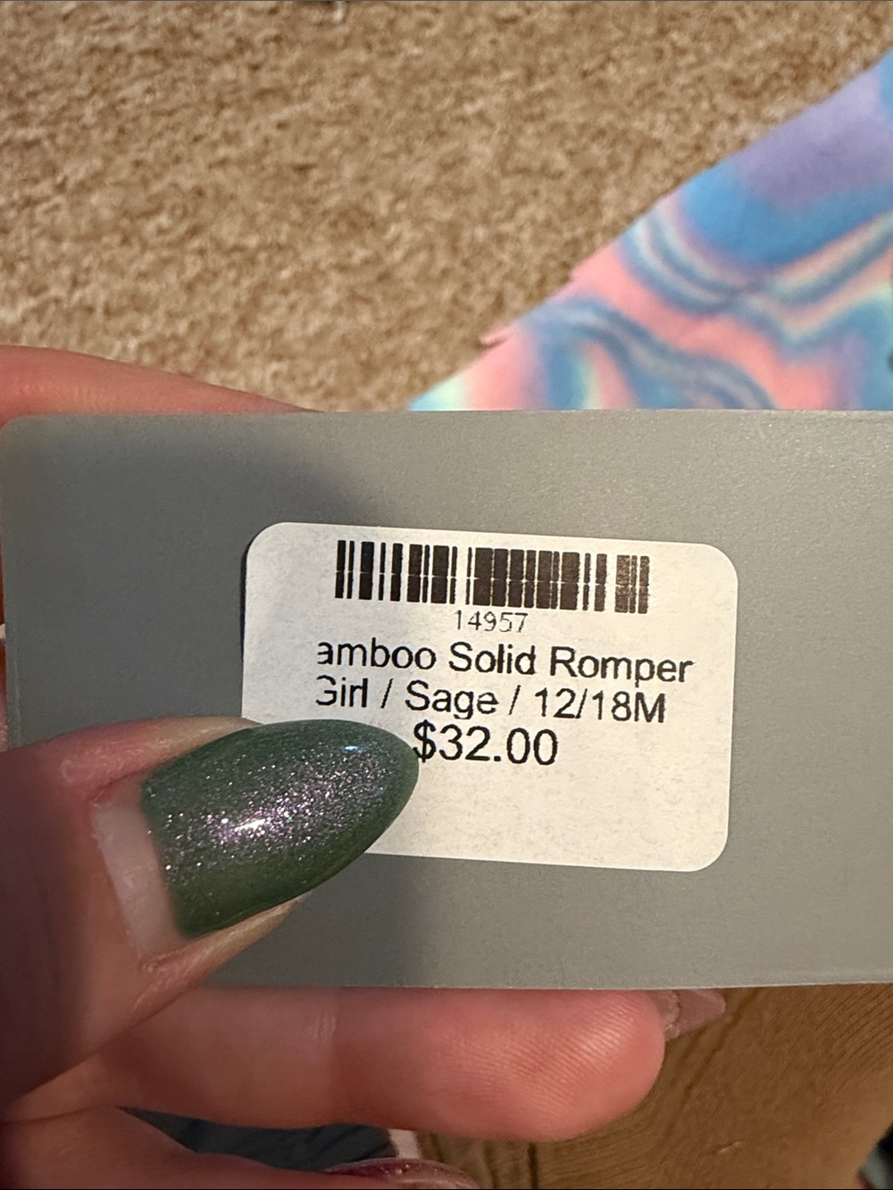Kyte BABY Sage Green Long Sleeve One-Piece - Picture 3 of 13